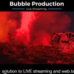 live video of the field of cannons firing during the Battleproms