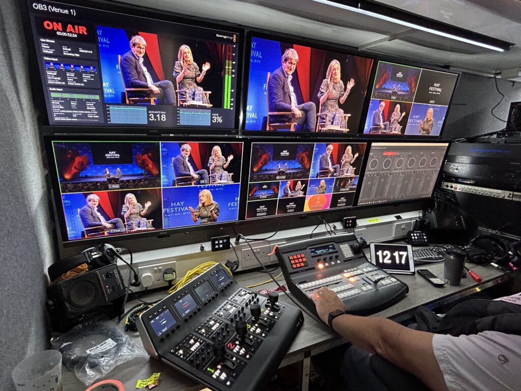 Inside view of outside broadcast facility