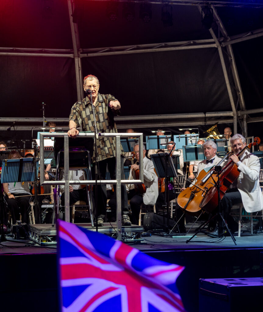 Conducting an orchestra